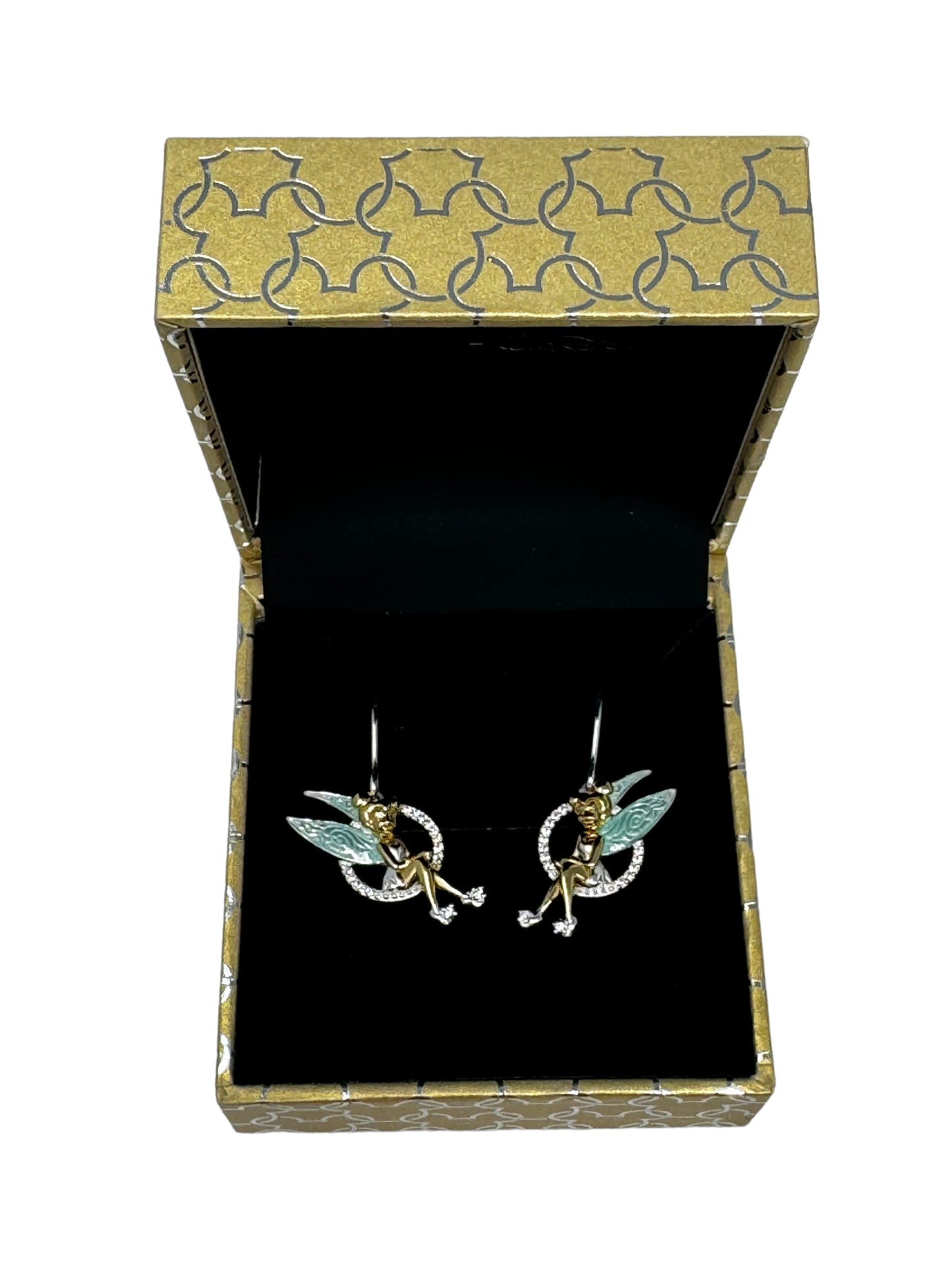 Disney Peter Pan Tinker Bell Rebecca Hook Earrings