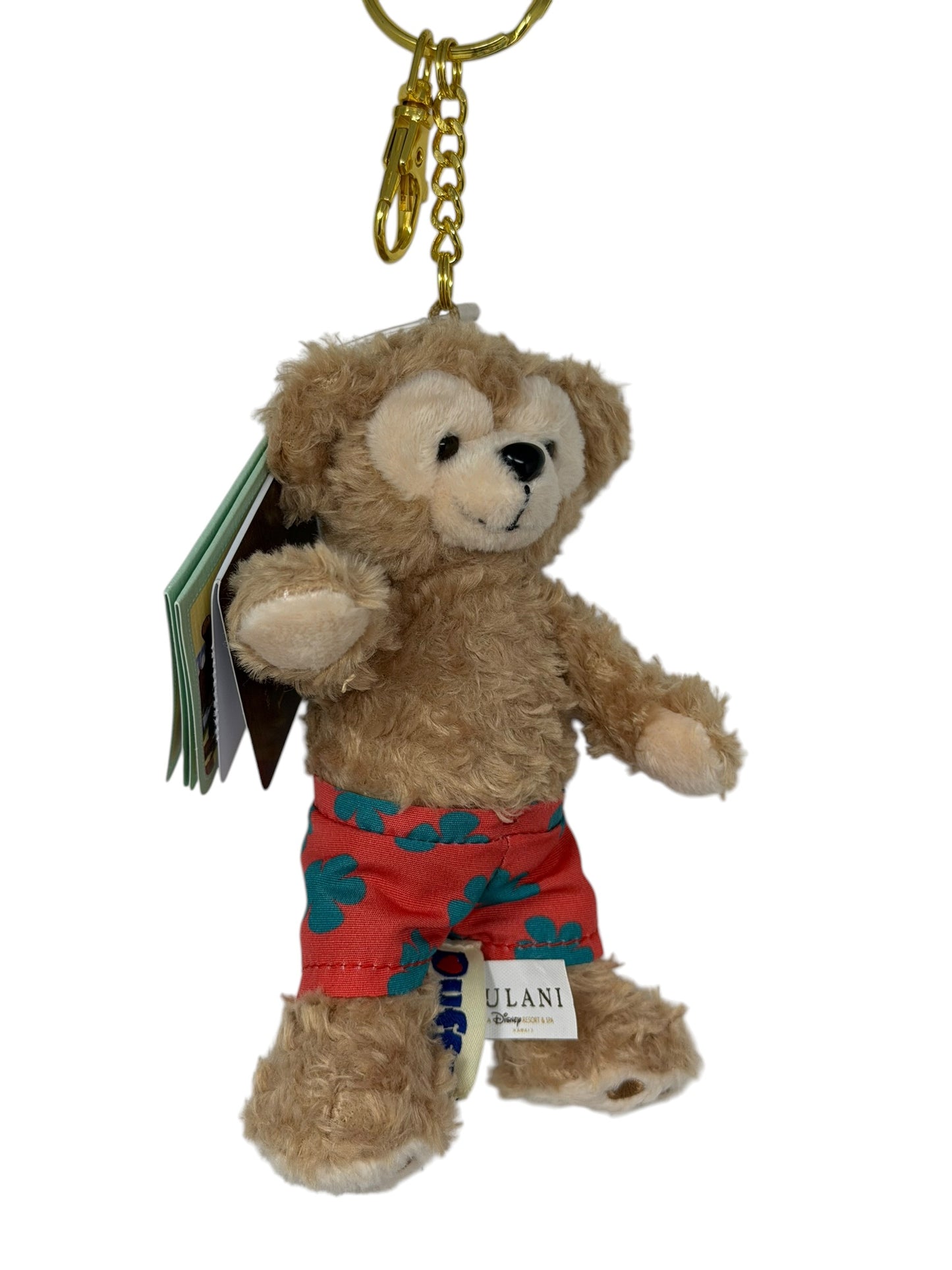 Disney Aulani Resort Duffy Plush Bear Keychain Bag Clip