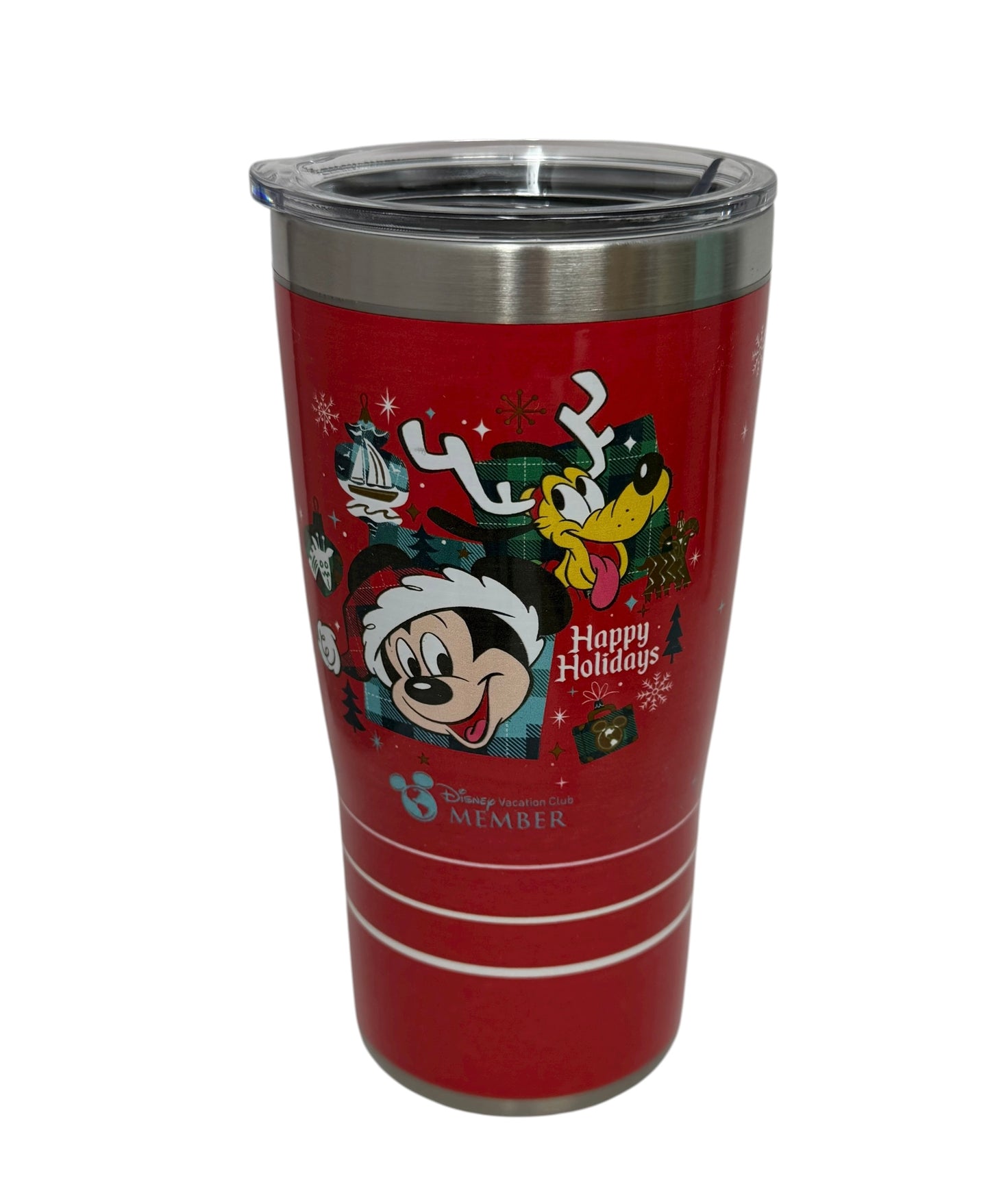 Disney Vacation Club DVC Stainless Tervis Mickey & Friends Holiday Christmas