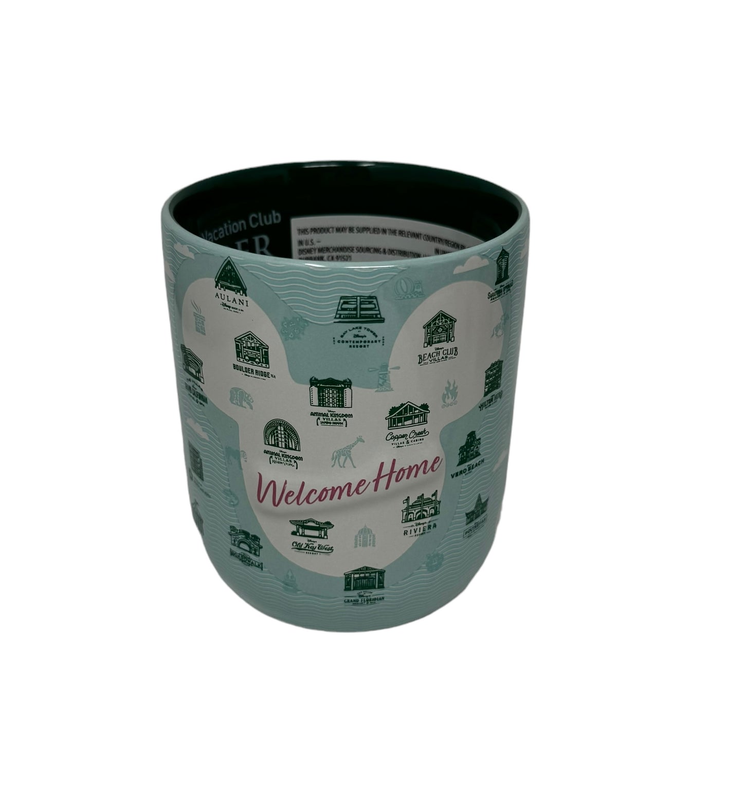 Disney Vacation Club Member Mickey Welcome Home Mug