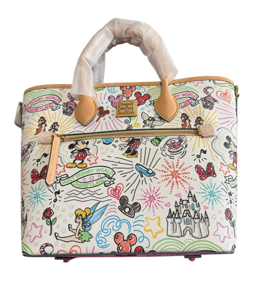 Disney Sketch Handle Tote Bag Purse by Dooney & Bourke
