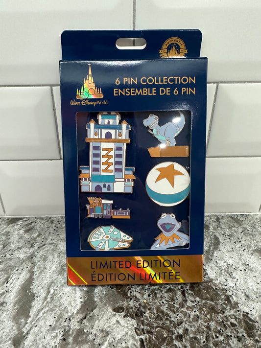 Disney World 50th Anniversary Hollywood Studios 6 Pin LE 1500 Set