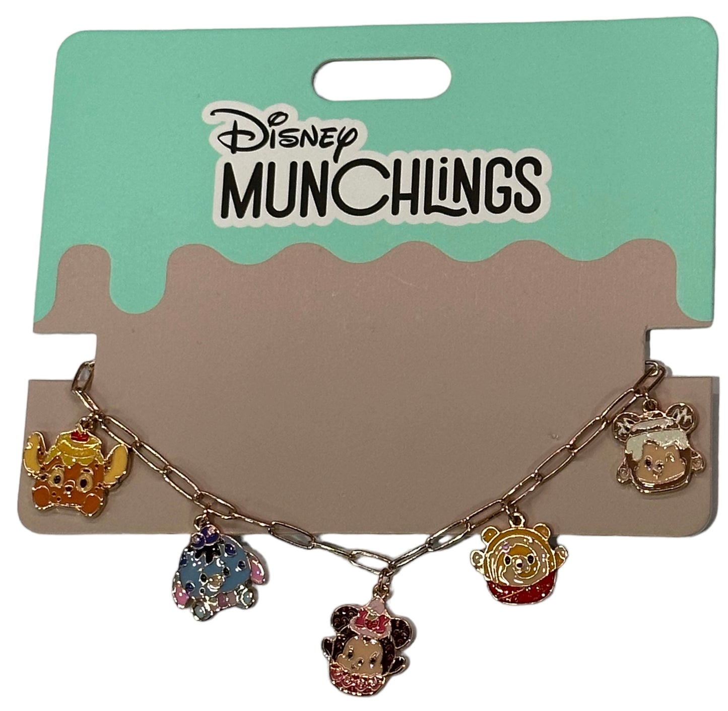 Disney Munchlings Dessert Charm Bracelet-Mickey, Minnie, Stitch, Pooh, Eeyore, Baymax