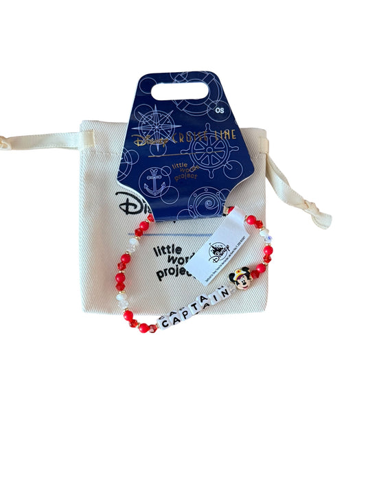 Disney Cruise Line Captain Minnie Little Words Bracelet