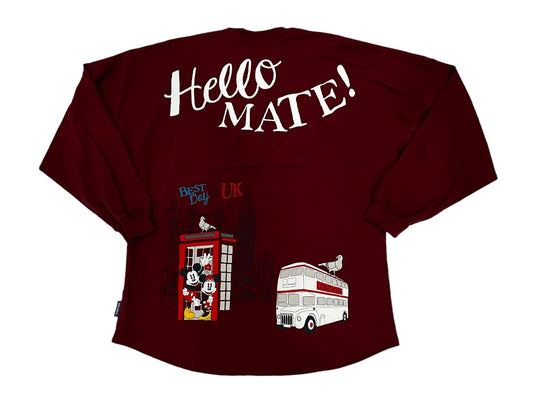 Disney Epcot UK Mickey & Minnie “Hello Mate” London Spirit Jersey