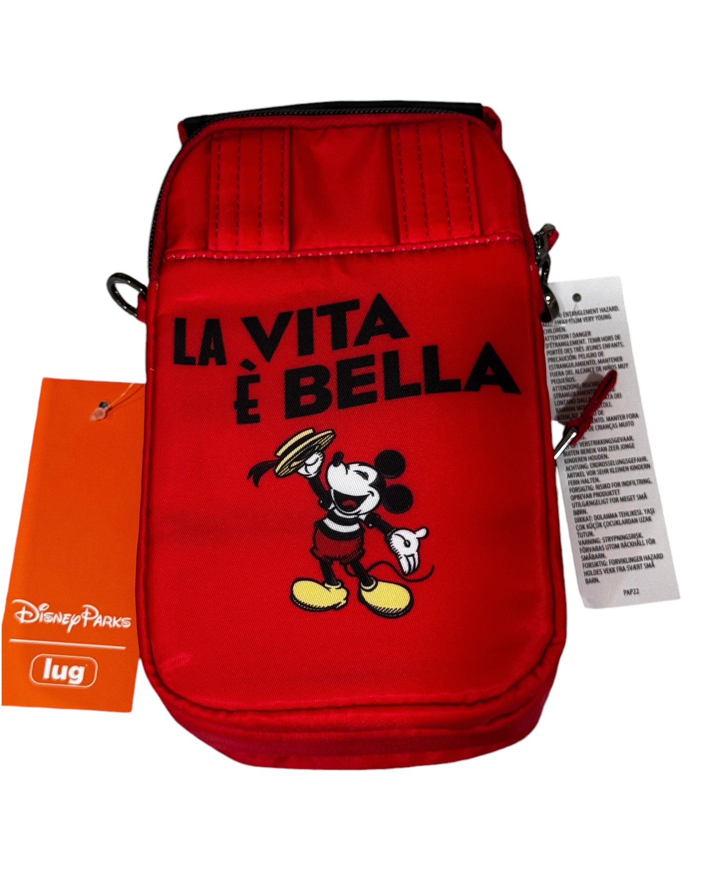 Disney Epcot Italy Minnie Mickey Lug Crossbody