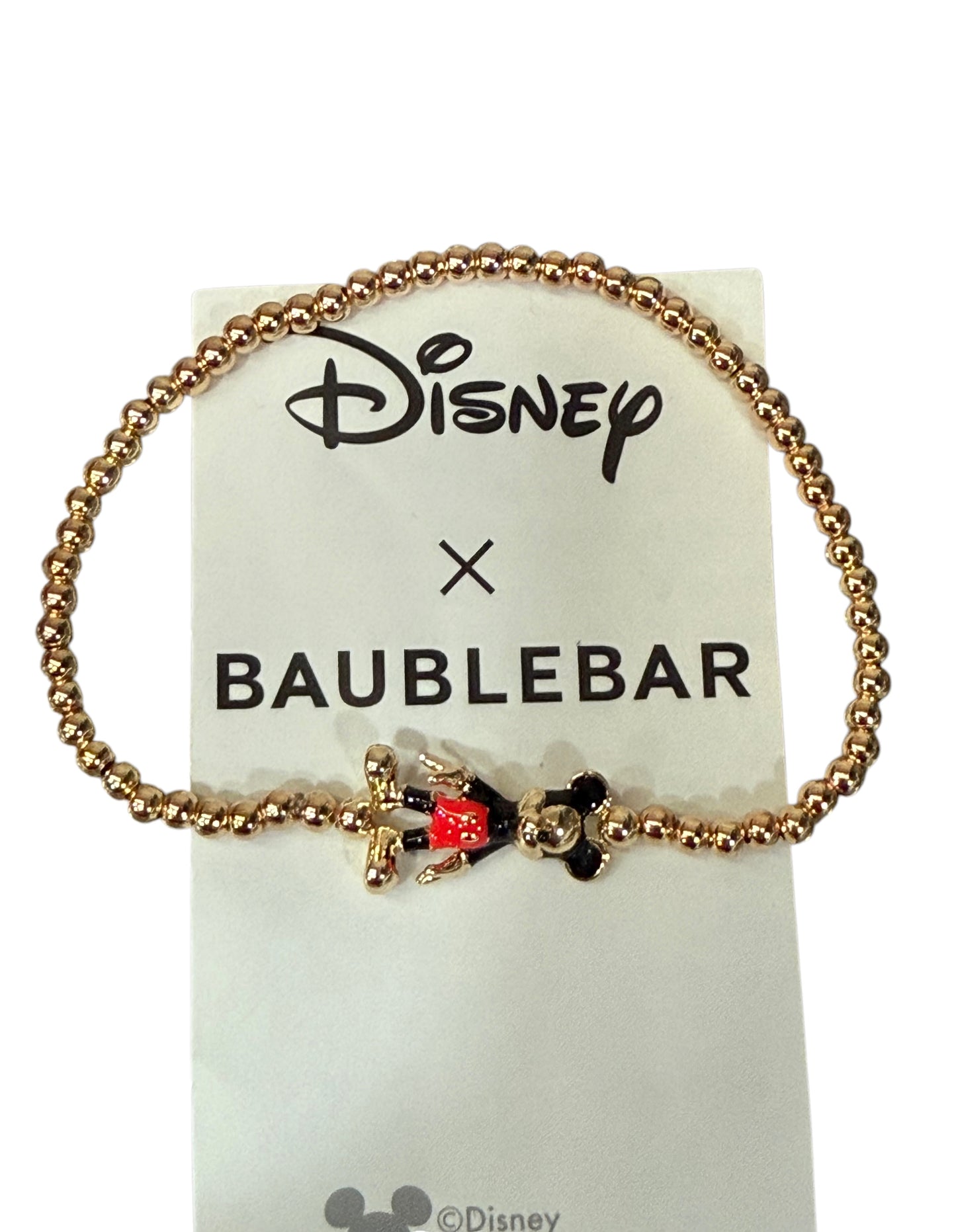 Disney X Baublebar Mickey Gold Stretchy Bracelet