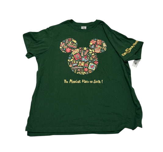 Walt Disney World Mickey Merriest Place on Earth Shirt-Green