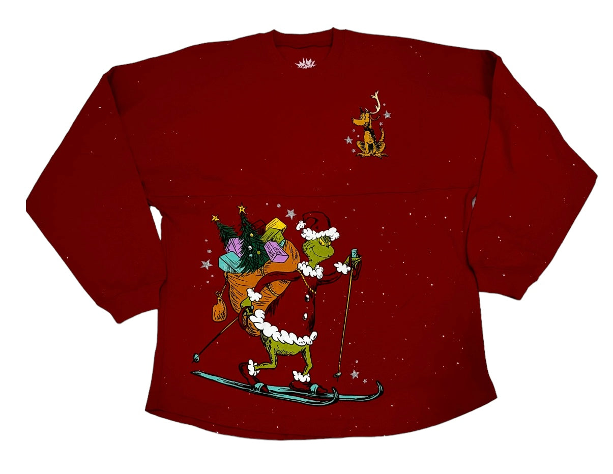 Universal Studios Merry Grinchmas Glitter Sparkle Spirit Jersey-Max and Grinch