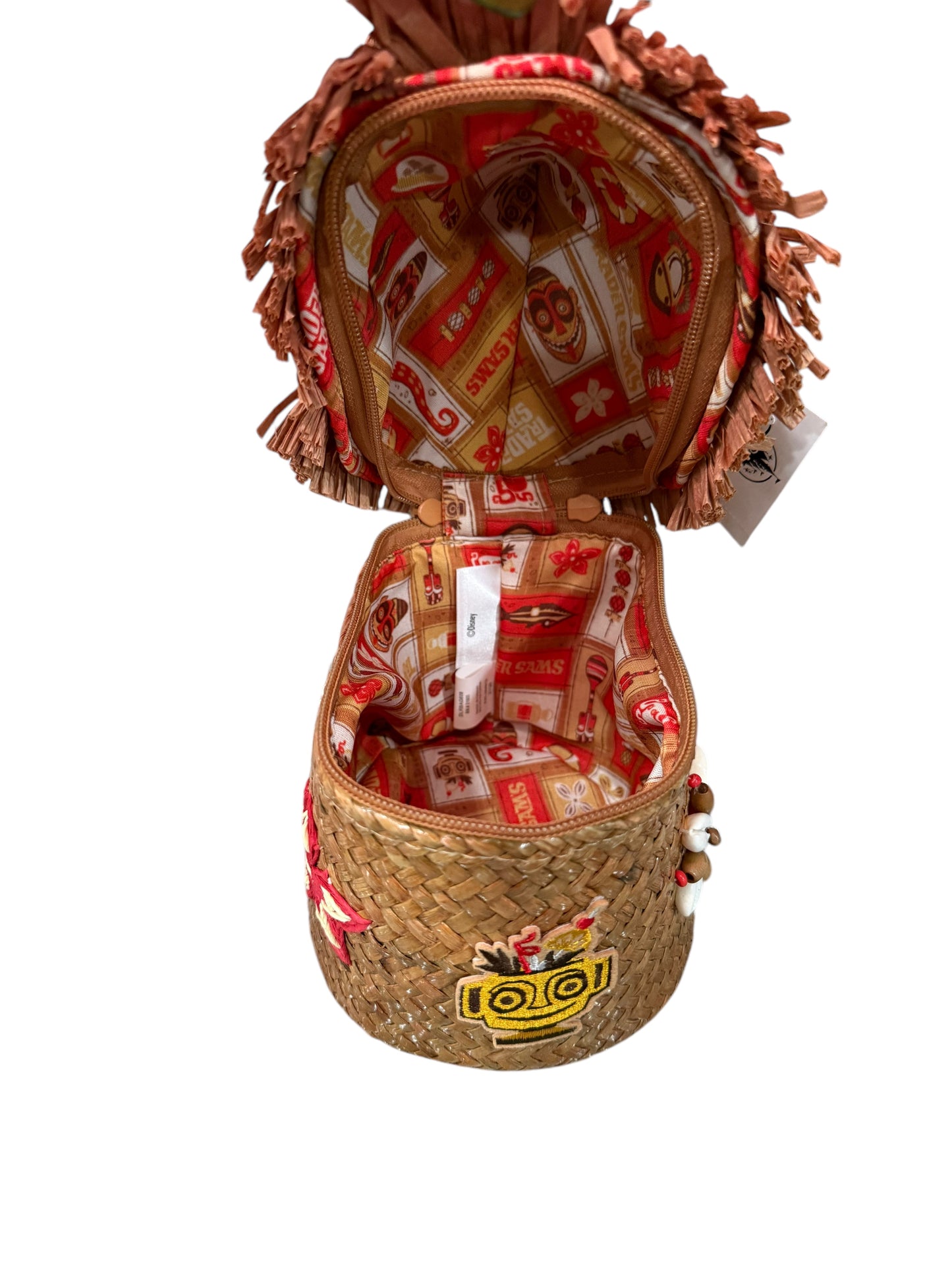 Disney Polynesian Village Trader Sam’s Tiki Straw Hut Purse-Retired