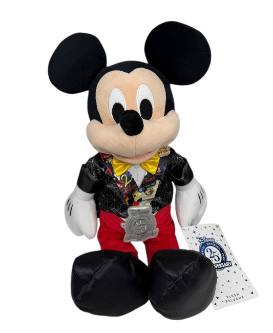 Disney Parks 25th Anniversary Pin Mickey Plush