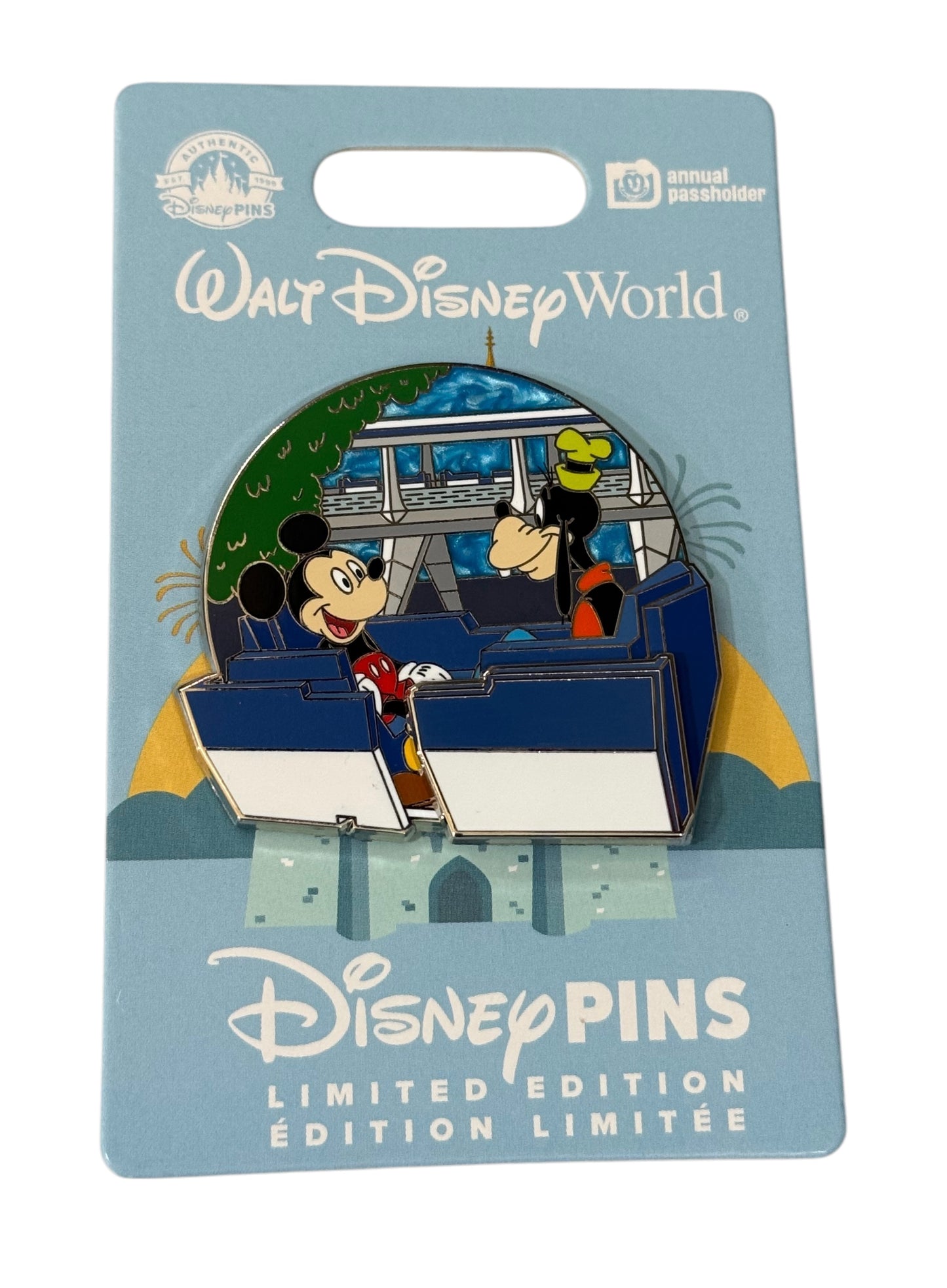 Disney World Tomorrowland People Mover Pin Mickey Goofy AP