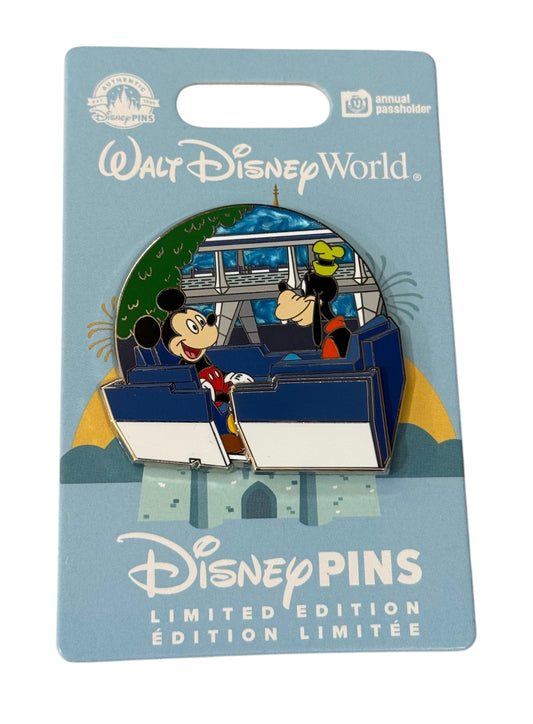 Disney World Tomorrowland People Mover Pin Mickey Goofy AP