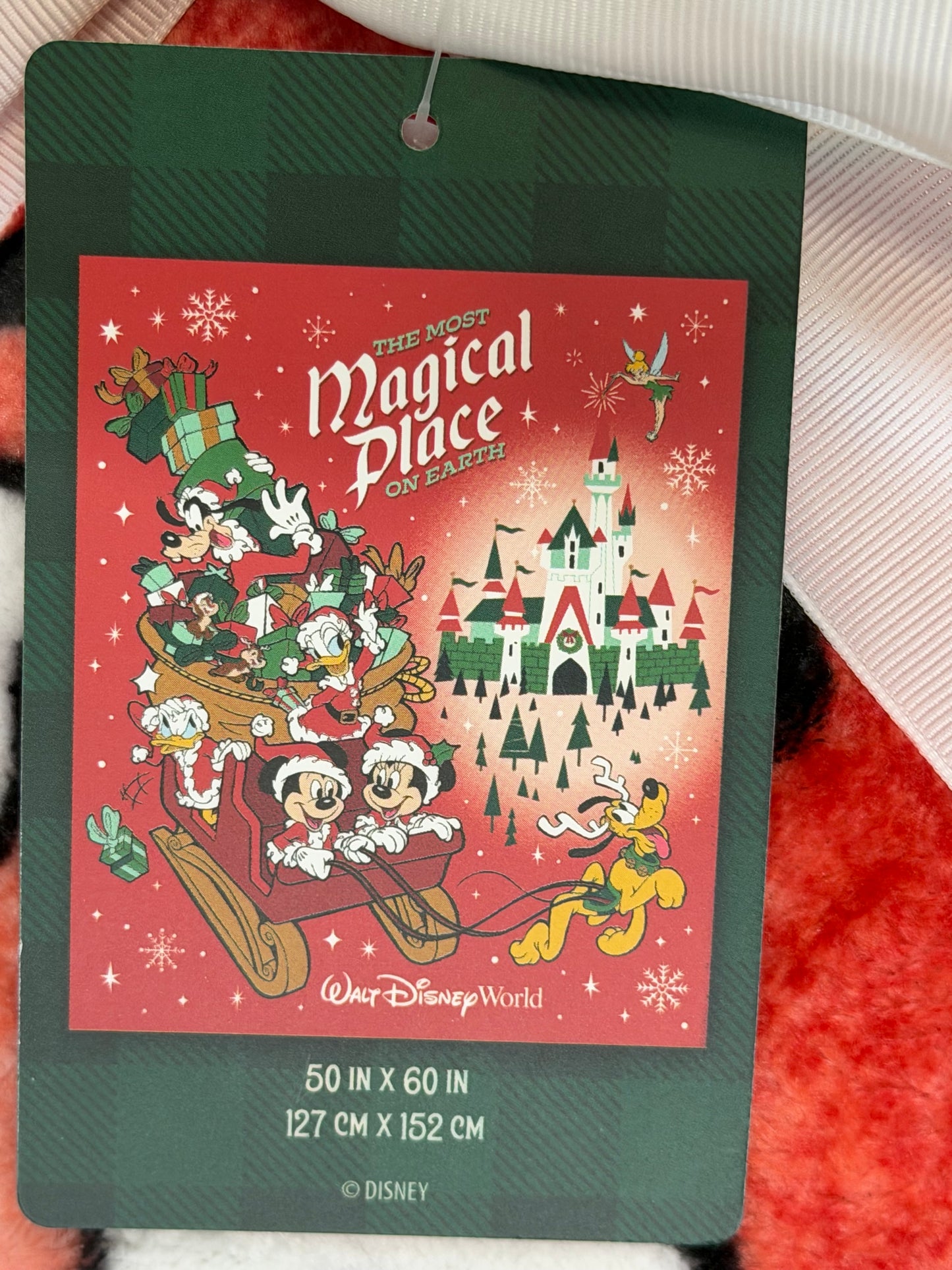 Walt Disney World Magical Place Throw Blanket Holiday Christmas