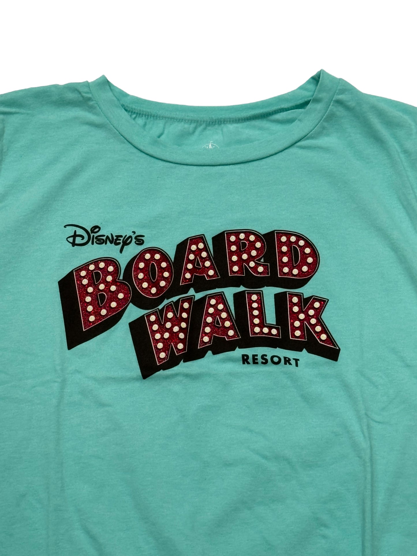 Disney BoardWalk Resort Ladies Knotted Shirt-Aqua