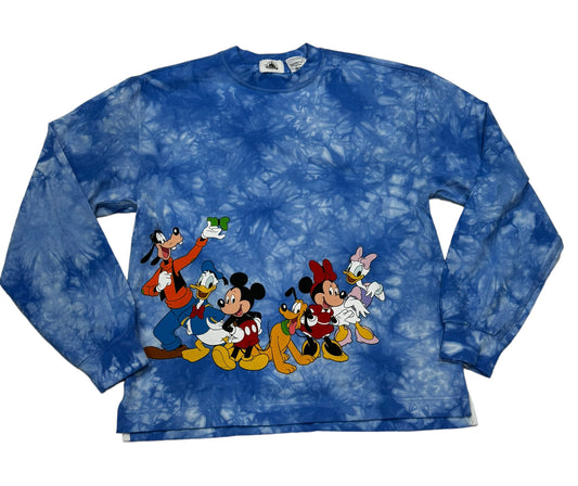 Walt Disney World Celebration Crew Mickey & Friends Tie Dye Long Sleeve XS
