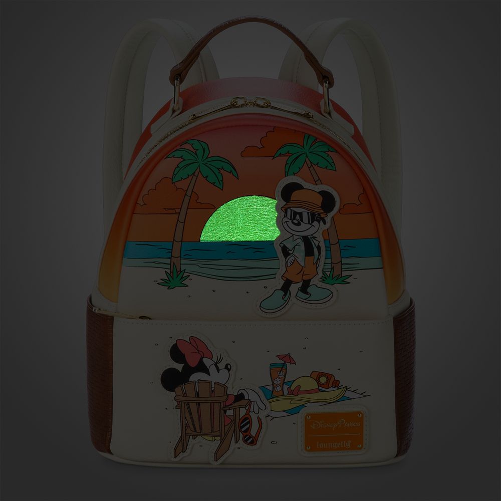 Disney Mickey and Minnie Mouse Beach Loungefly Mini Backpack