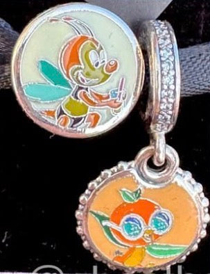 Disney Epcot Flower & Garden 2026 Pandora Charm Set-Orange Bird, Spike, Dole Whip