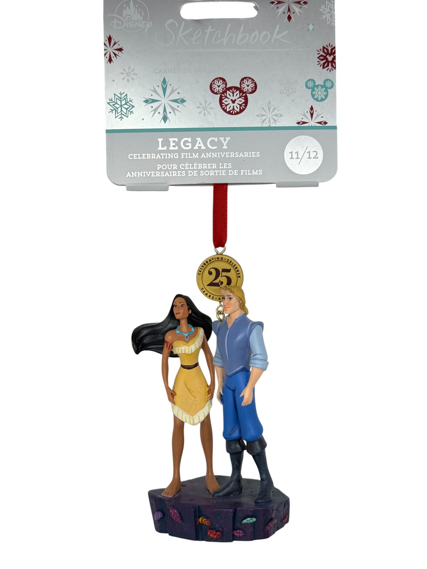 Disney Pocahontas & John Smith Ornament-25 Years