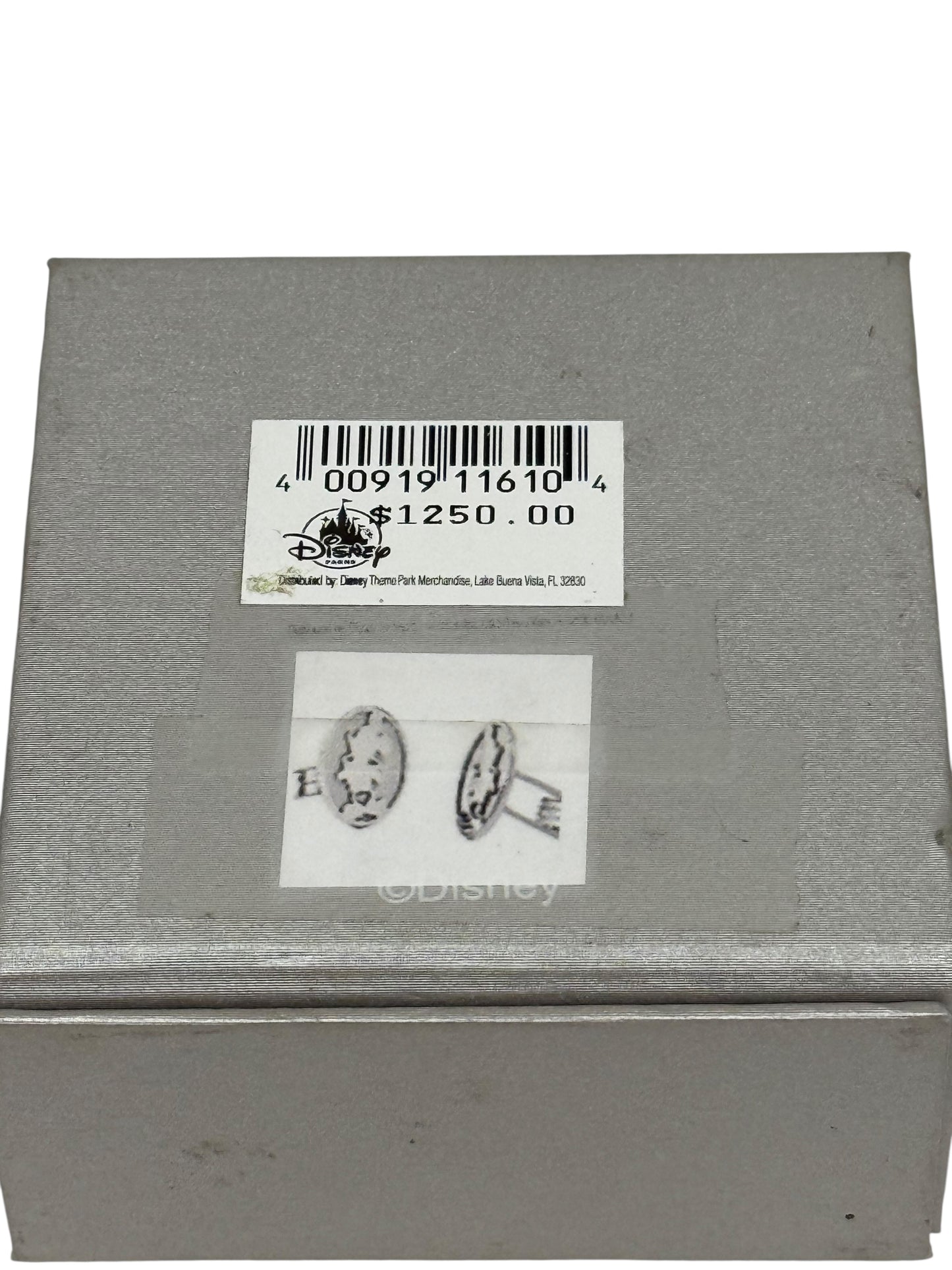 Disney Mickey 14K White Gold Cuff Links