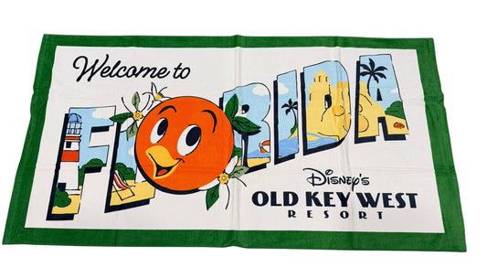 Disney Old Key West Resort Beach Towel Florida Orange Bird