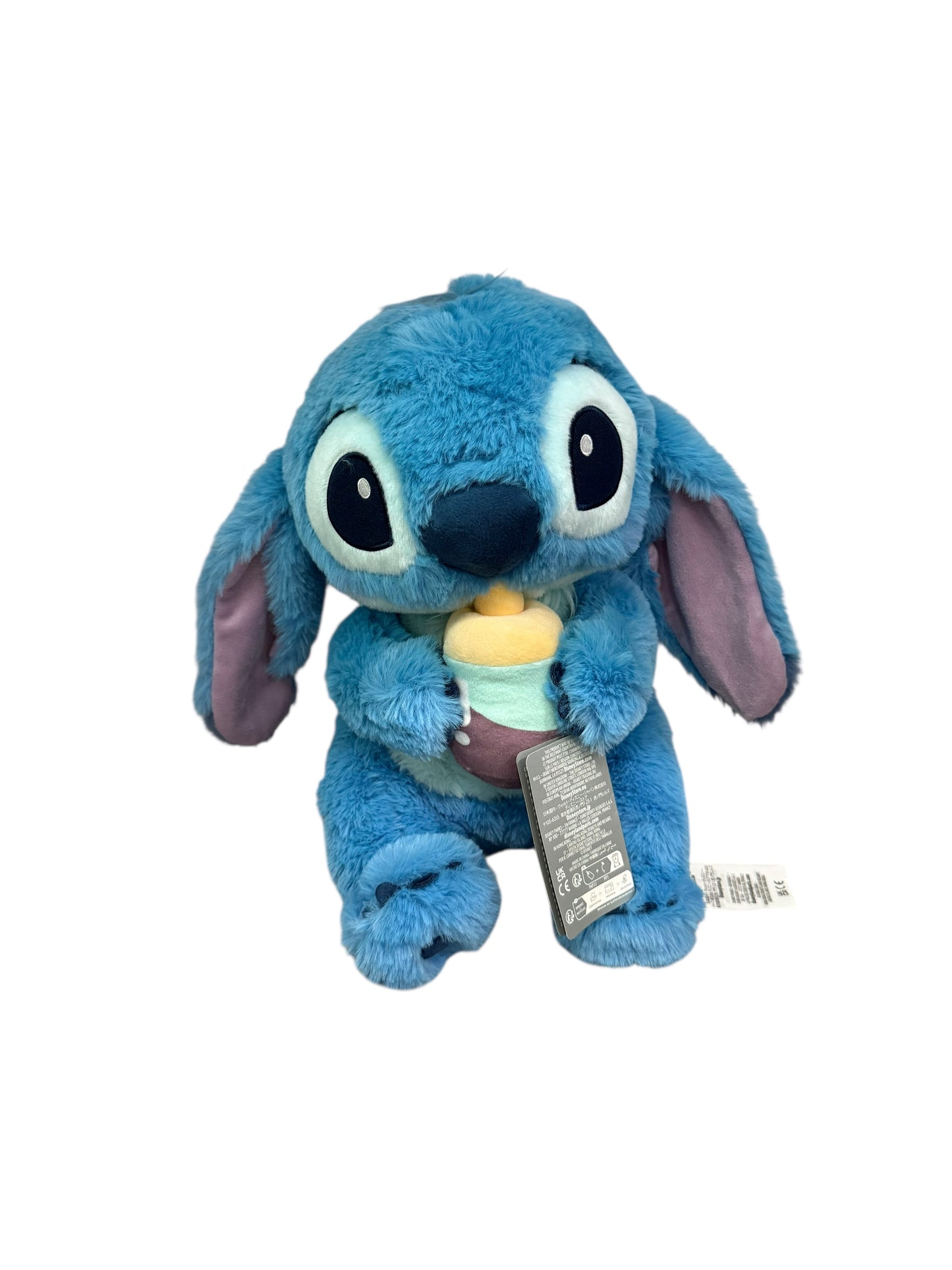 Disney Store Japan Stitch Plush with Bottle Medium Soft Toy, Lilo & Stitch