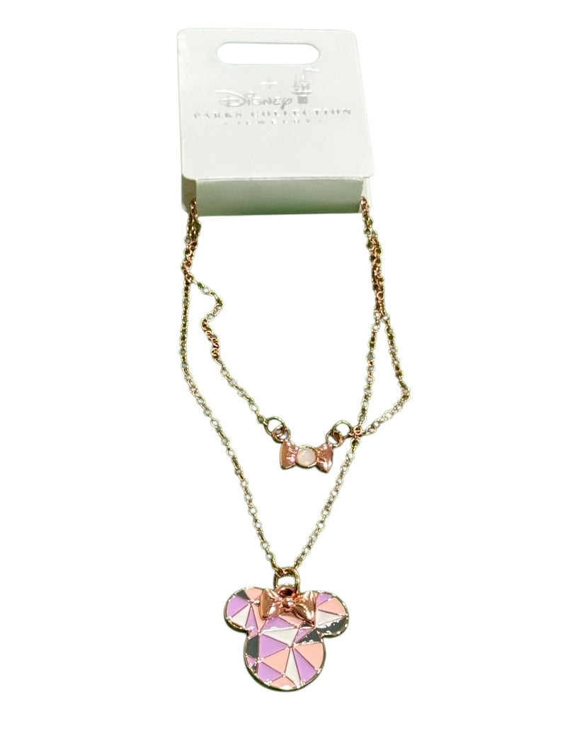 Disney Parks Purple Wall Minnie Layered Necklace
