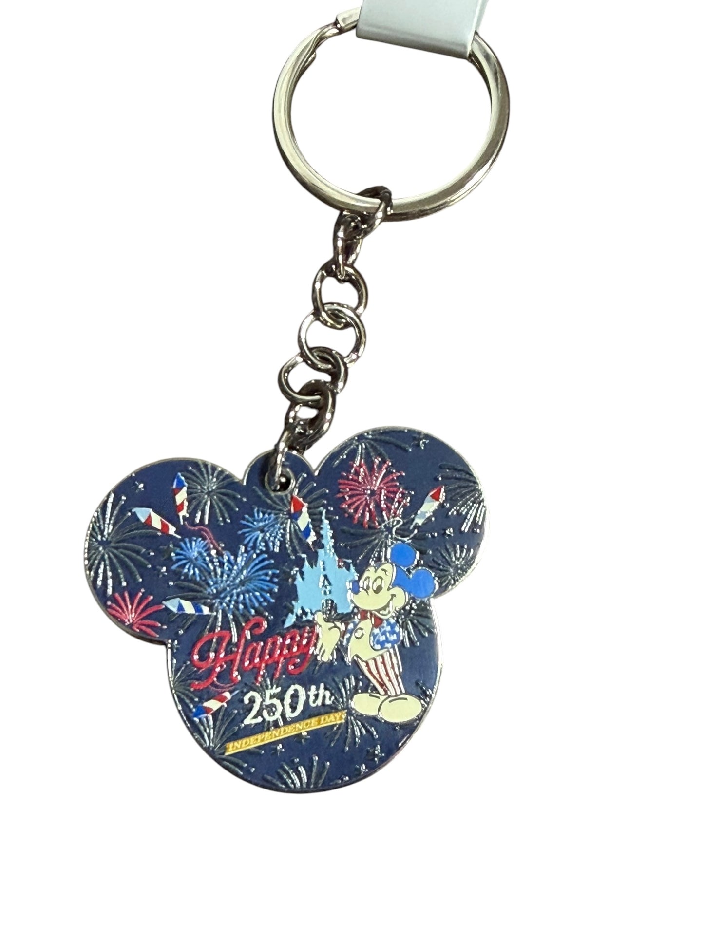 Disney Parks Happy 250th Mickey Castle Keychain