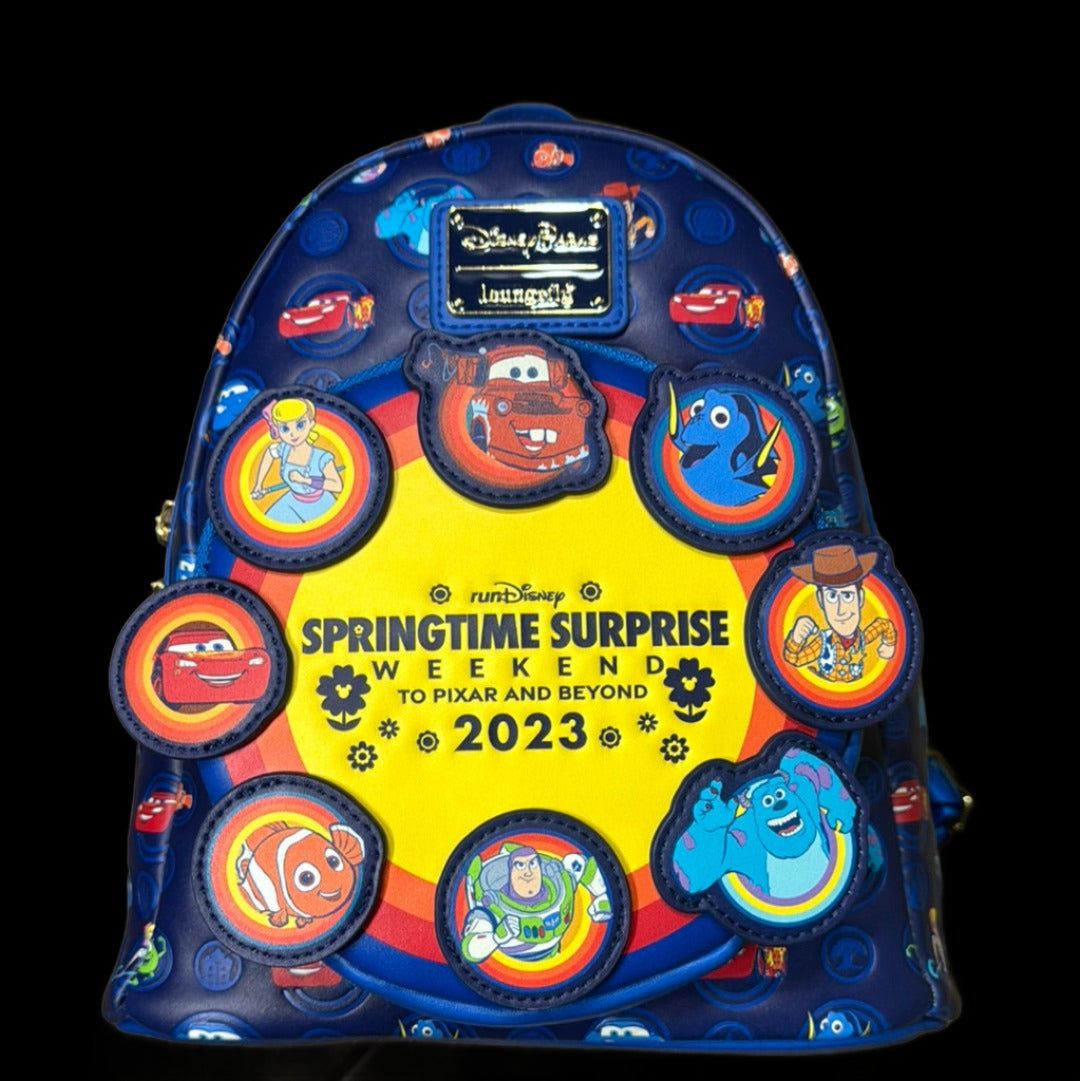 Disney RunDisney Springtime Surprise Weekend Pixar & Beyond Loungefly Backpack