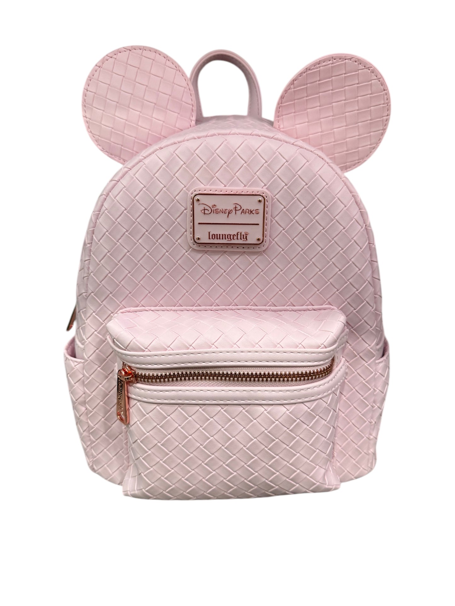 Disney Parks Mickey Pink Woven Loungefly Backpack