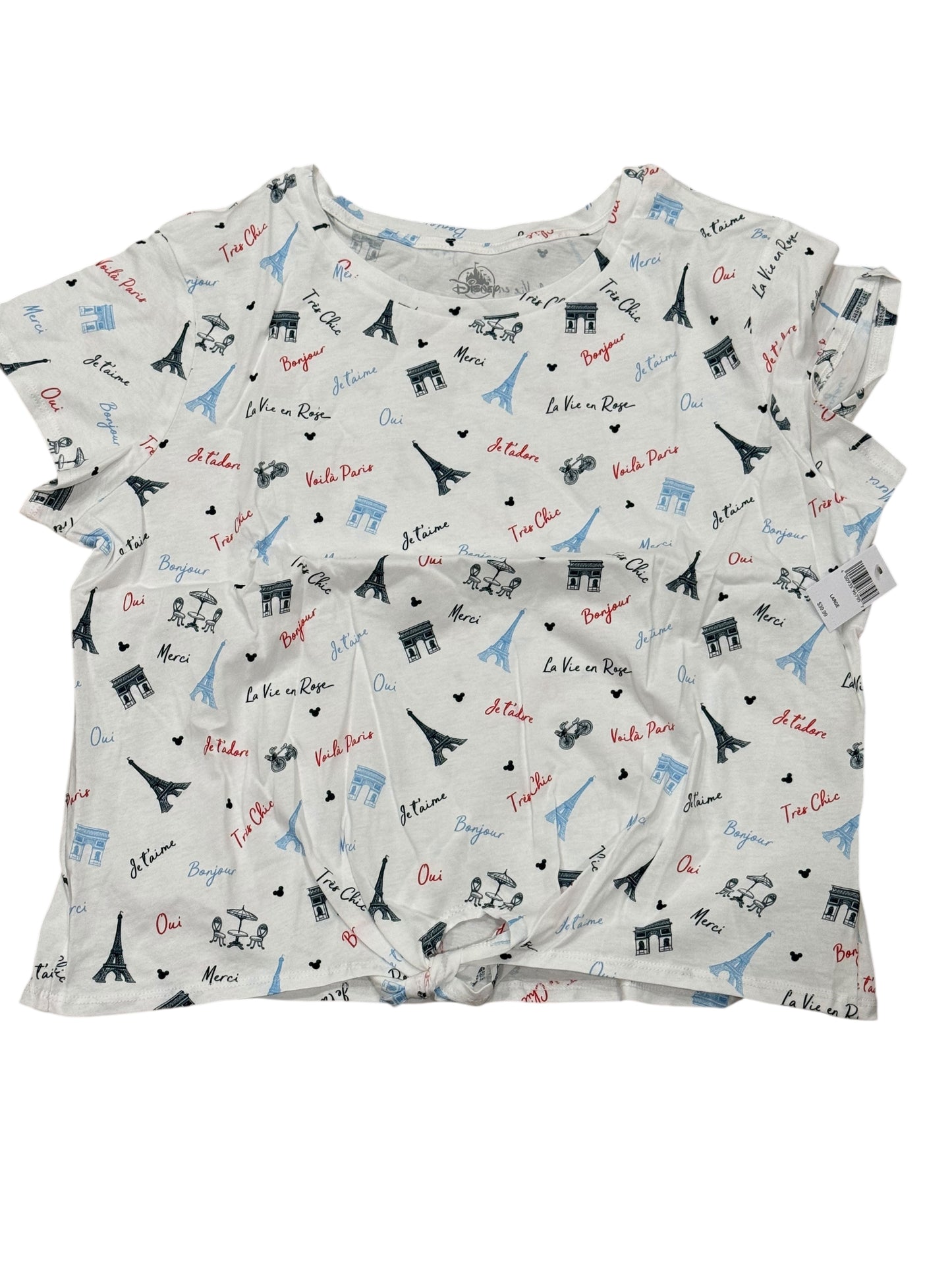 Disney Epcot France Mickey Girls Shirt Large