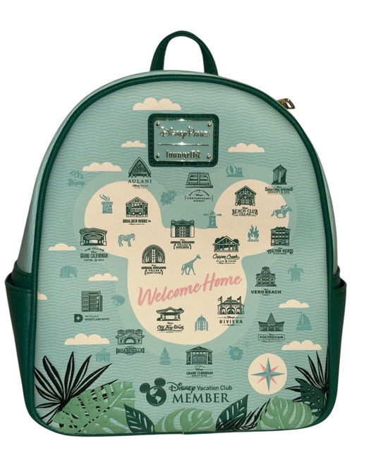 Disney Vacation Club DVC Welcome Home Loungefly Backpack Mickey Welcome Home