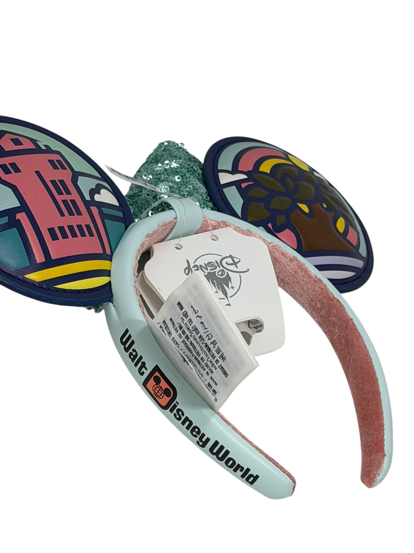 Walt Disney World 4 Parks Icons Ears Headband with Removable Bow