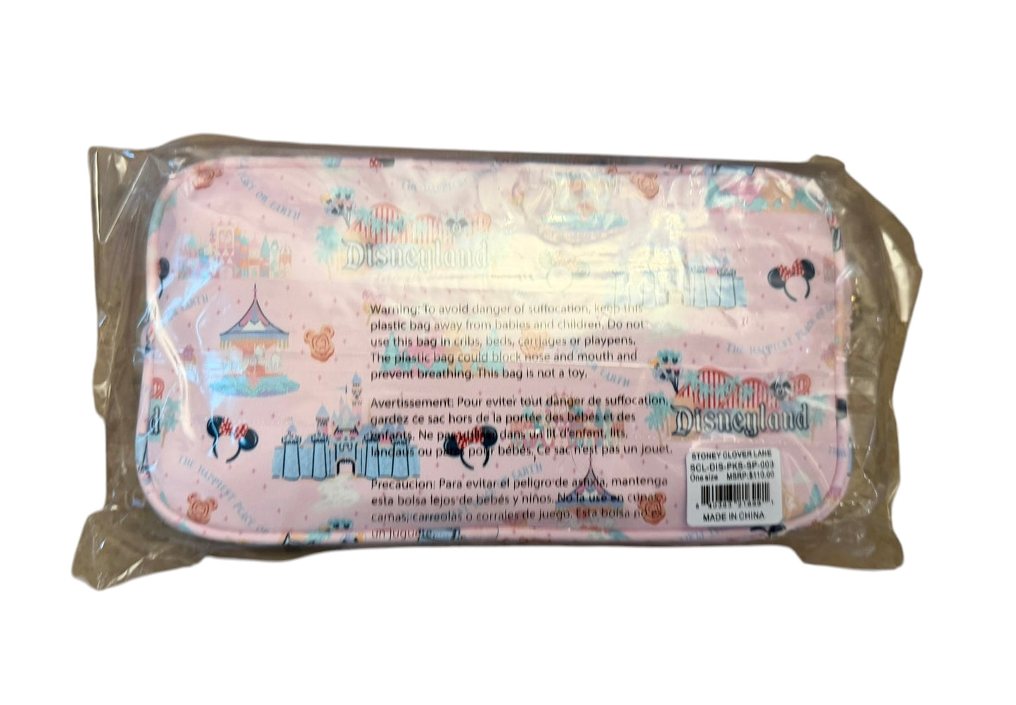 Disneyland Castle Stoney Clover Pink Pouch