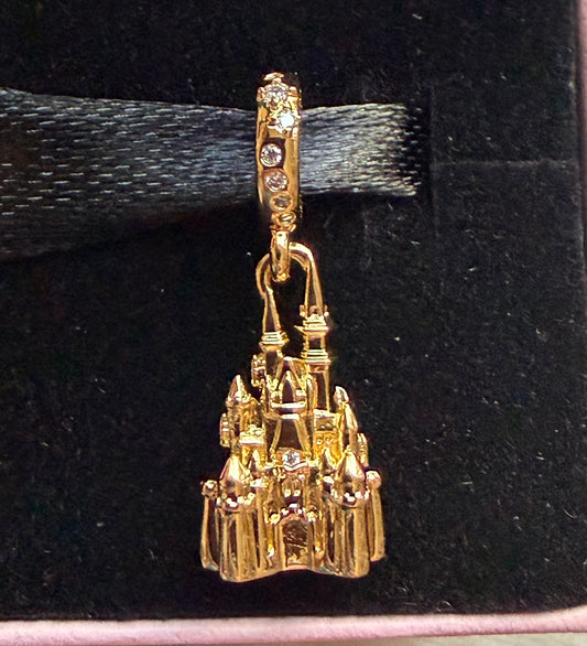 Walt Disney World Cinderella Castle Pandora Charm Gold