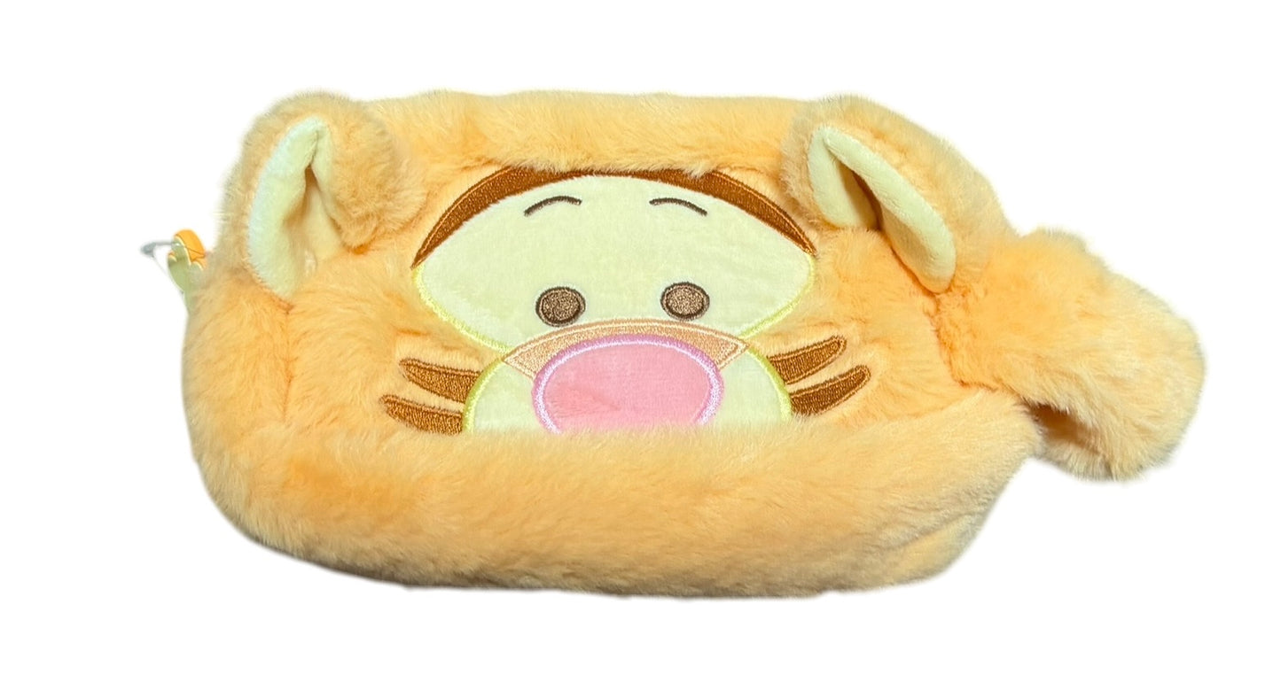 Disney Winnie the Pooh Tigger Fuzzy Cosmetic/Tech Pouch
