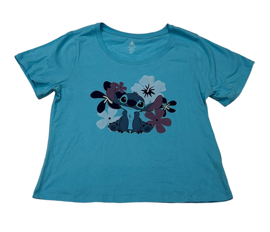 Disney Stitch Scoop Ladies Blue Shirt