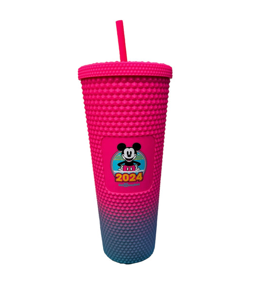 Walt Disney World Mickey 2024 Neon Studded Starbucks Tumbler