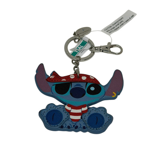 Disney Cruise Line Keychain Bag Clip Pirate Stitch Pleather