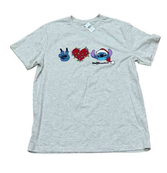 Walt Disney World Peace, Love, Santa Stitch Shirt Holiday Lights