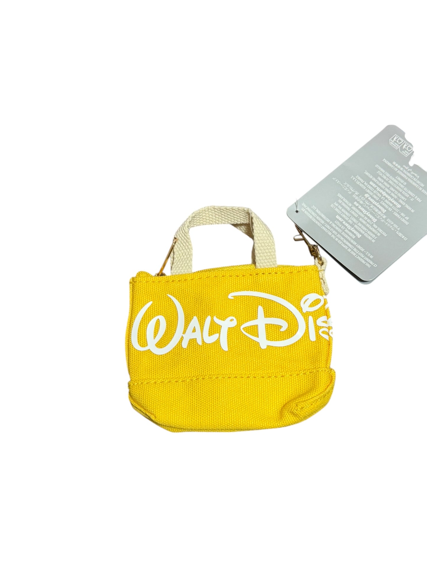 Walt Disney World Color Block Mini Tote Bag Charm Clip-Yellow