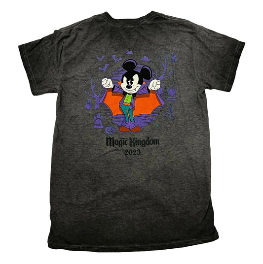 Disney Mickey’s Not So Scary Halloween Castle & Vampire Mickey Shirt-Grey
