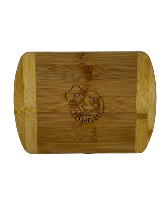 Disney Mickey Passholder Bamboo Cutting Cheese Board