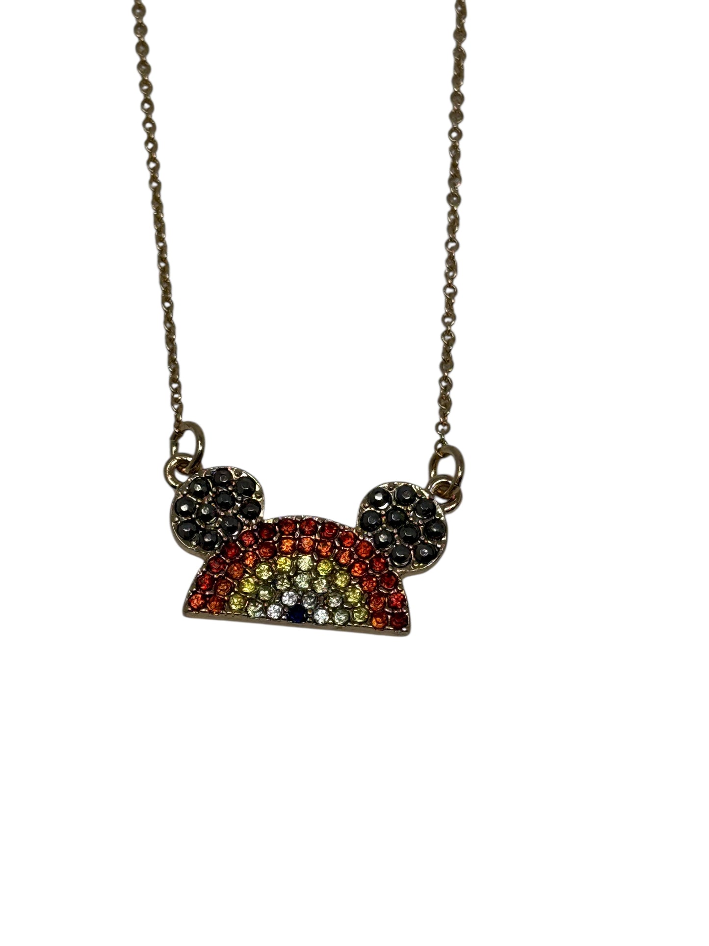 Disney Parks Rainbow Mickey Pride Necklace