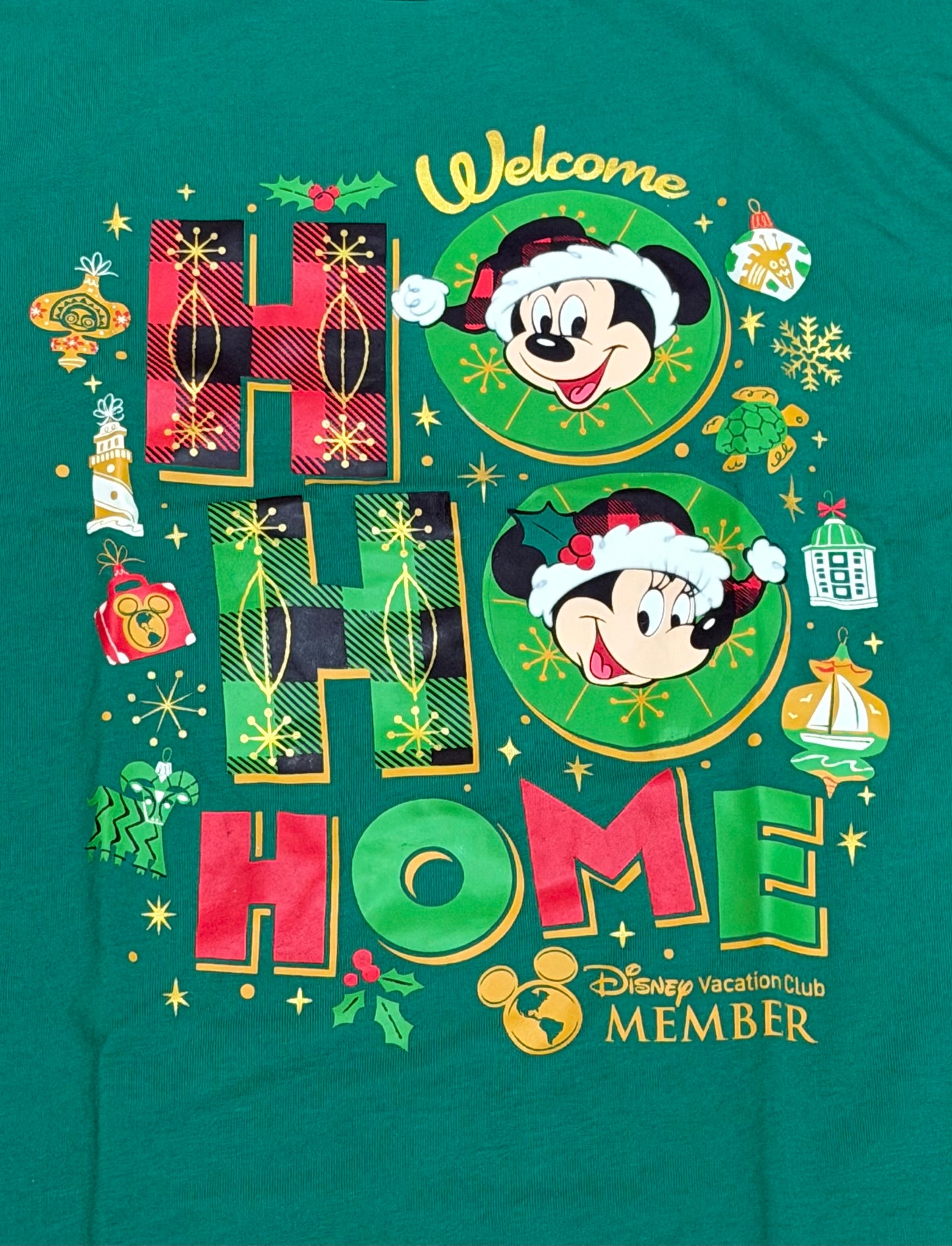 Disney Vacation Club Member DVC Ho Ho Home Shirt-Mickey Minnie