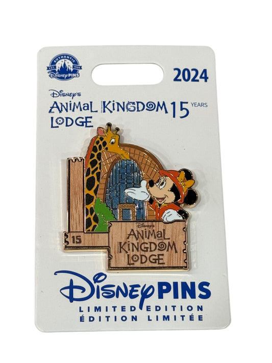 Disney Animal Kingdom Lodge 15 Years Mickey Pin 2024