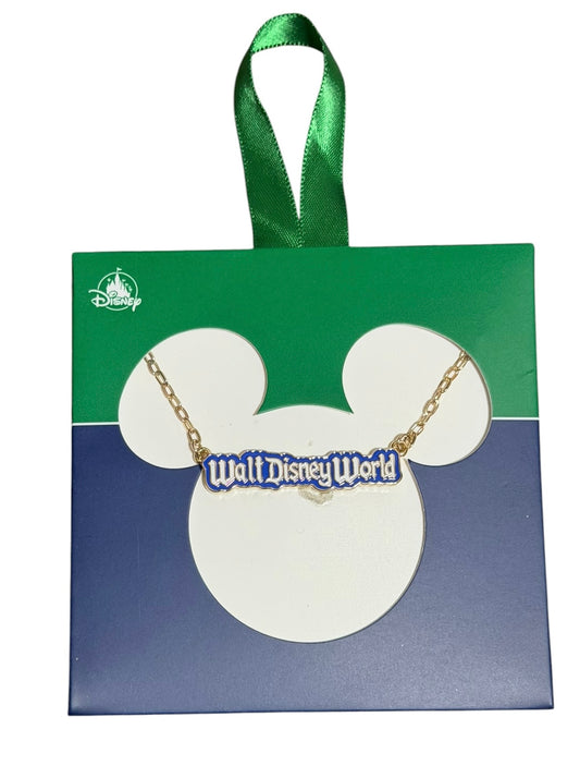 Walt Disney World Color Block Necklace-Blue Green