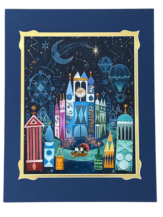 Disney Matted Print-Small World Castle By Josey Tsao-World of Dreams