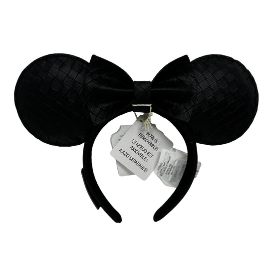 Disney Black Woven Mickey Minnie Ear Loungefly Headband