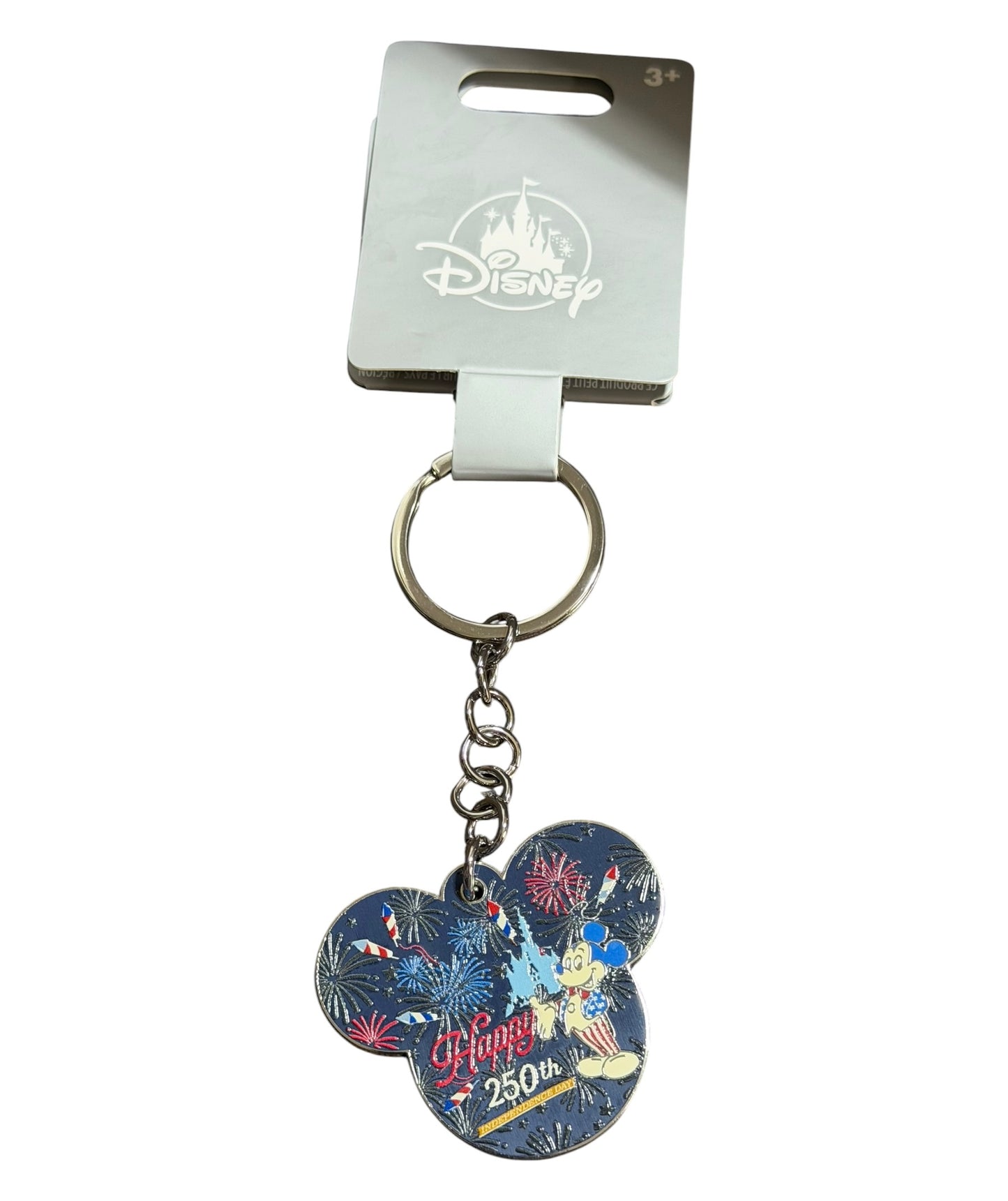 Disney Parks Happy 250th Mickey Castle Keychain